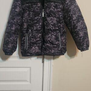 Kids Black and Purple Camouflage Jacket